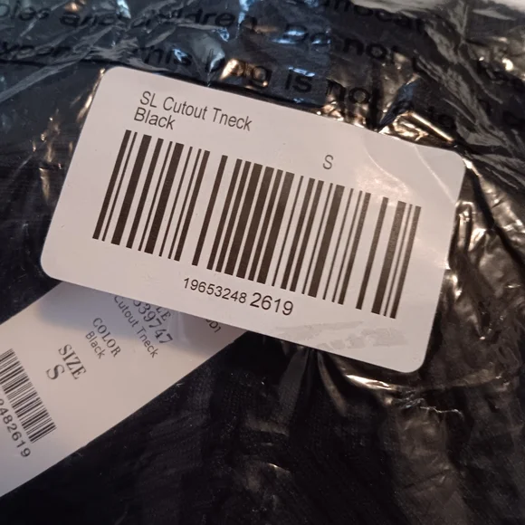 WHBM Cutout Sleeveless Mock Neck Top Black Small NWT - Picture 6 of 6